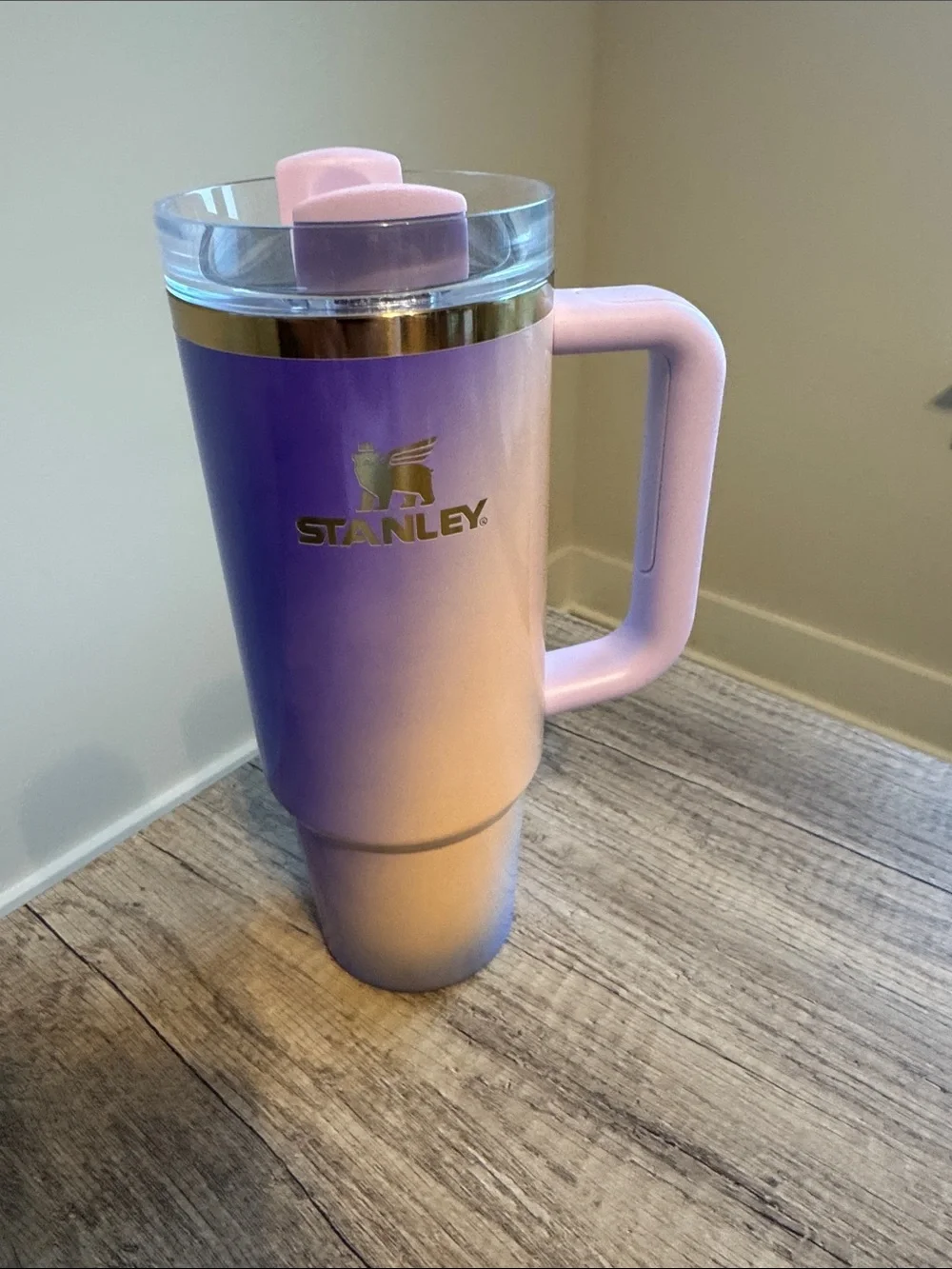 Stanley Ombre Travel Mug in Purple and Pink with Handle